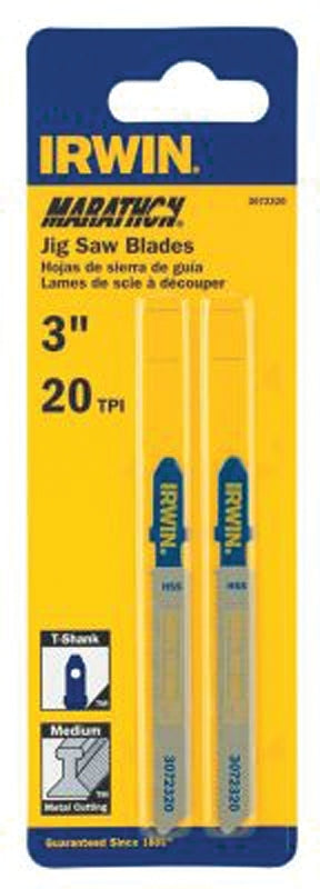 IRWIN Irwin 3072320 Jig Saw Blade, 3 in L, 20 TPI TOOLS IRWIN