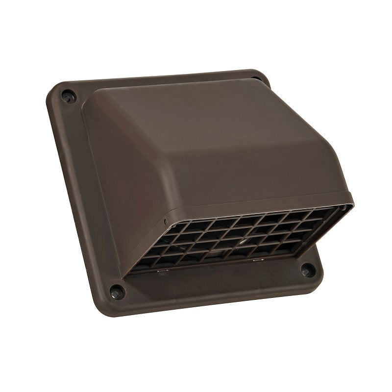 LAMBRO Lambro 1471B Hood Vent, 4 in Duct, Plastic Hood, Brown Hood