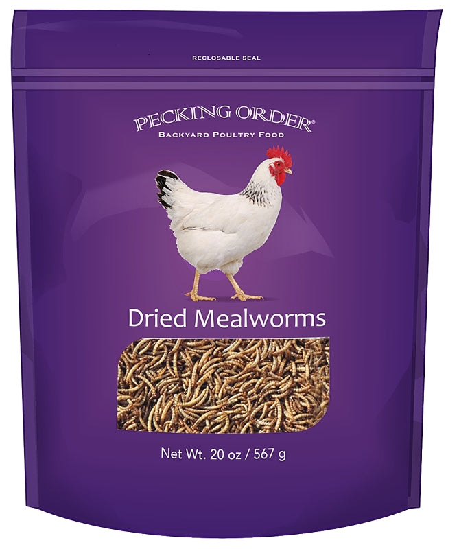 PECKING ORDER Pecking Order 009331 Chicken Mealworm Treat, 20 oz Bag HARDWARE & FARM SUPPLIES PECKING ORDER