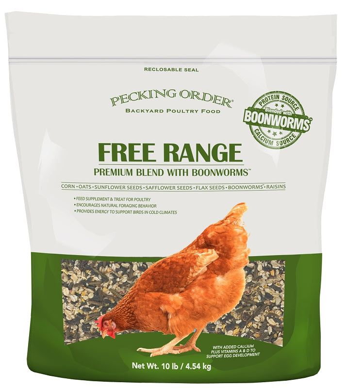 PECKING ORDER Pecking Order 009353 Free Range Blend with Boonworms, 10 lb Bag