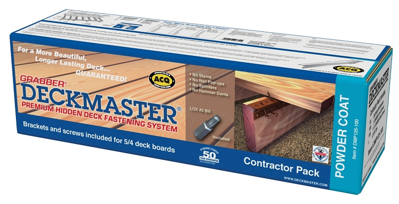 GRABBER CONSTRUCTION Grabber Construction Deckmaster Series DMP125-100 Hidden Bracket, For: 5/4 in Decking Grabbergard Brackets HARDWARE & FARM SUPPLIES GRABBER CONSTRUCTION