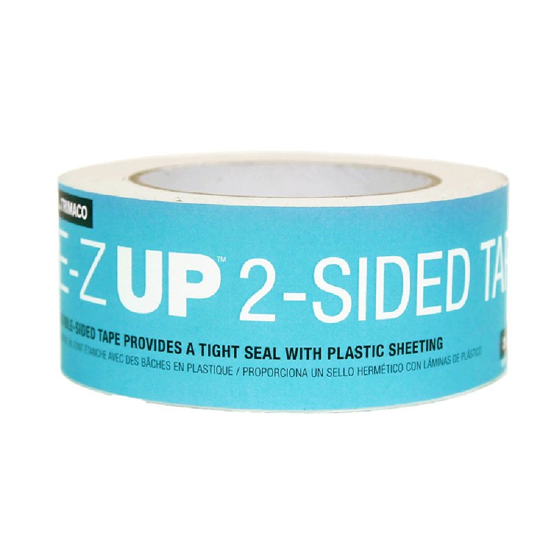 E-Z UP E-Z Up 54744 Adhesive Tape, Double Sided, Heavy-Duty, 60 ft L, 2 in W, White