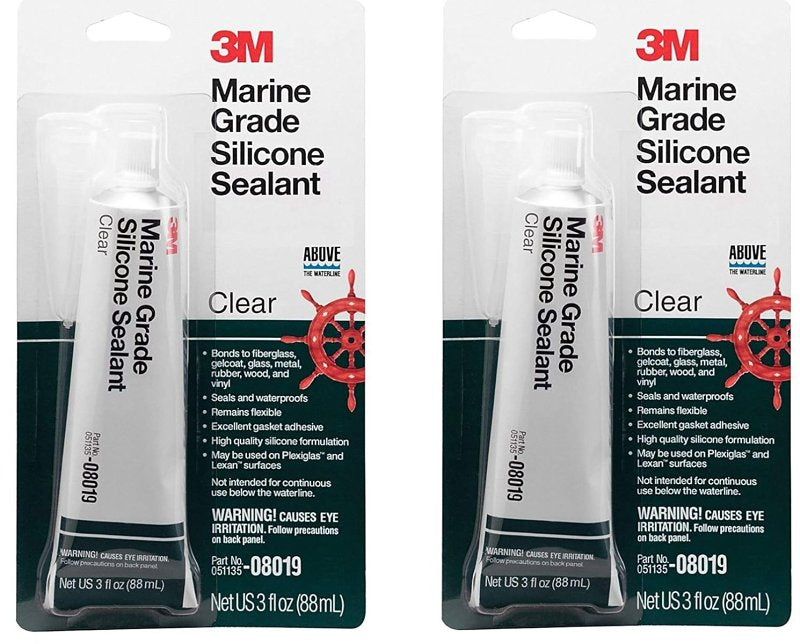 3M 3M 8019 Marine-Grade Sealant, Clear, 3 oz Tube