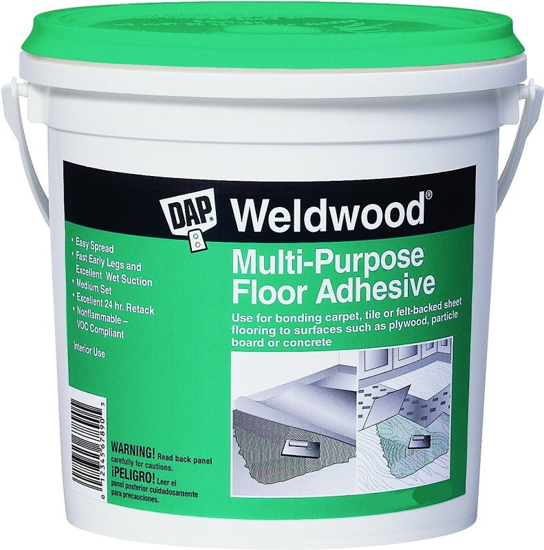 DAP DAP 00141 Floor Adhesive, Off-White, 1 qt Pail