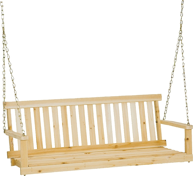 PANACEA PRODUCTS CORP Seasonal Trends H-24 Porch Swing Seat, 48-3/4 in OAW, 17-3/4 in OAD, 21-1/2 in OAH, Fir Wood Frame OUTDOOR LIVING & POWER EQUIPMENT PANACEA PRODUCTS CORP