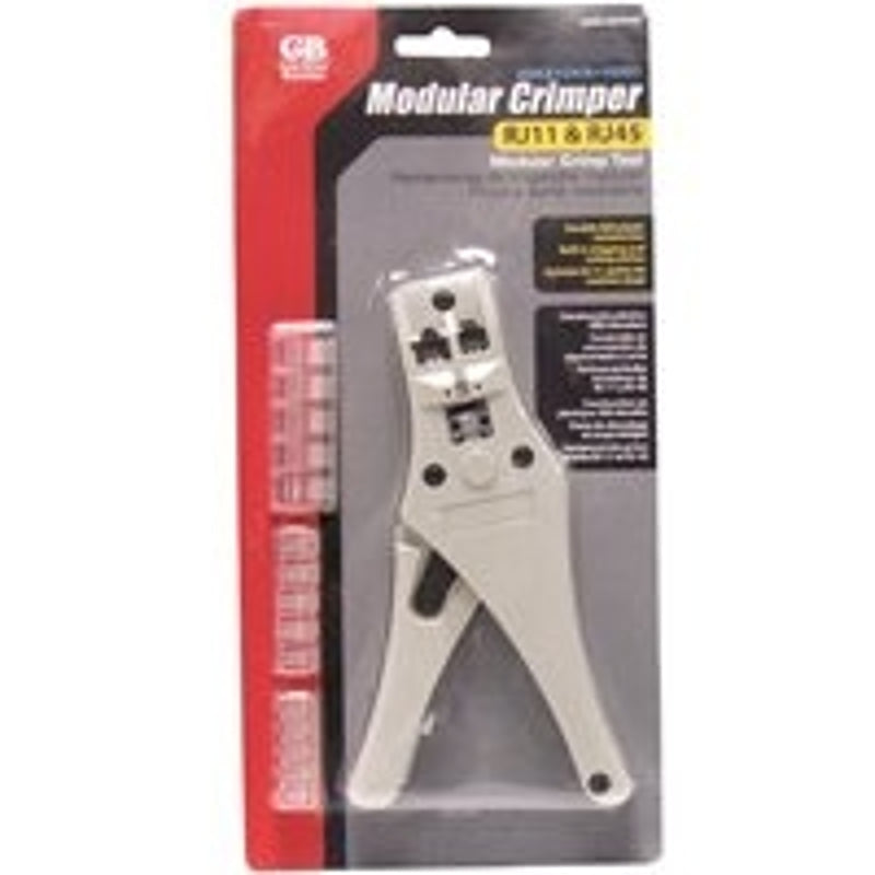 GB Gardner Bender GMC-2000D Modular Plug Crimp Tool, 11-3/4 in OAL, Gripper Handle