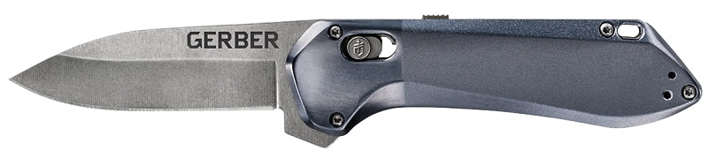 GERBER Gerber Highbrow Series 31-003519 Folding Knife, 2.8 in L Blade, Steel Blade, 1-Blade, Smooth Handle, Black Handle