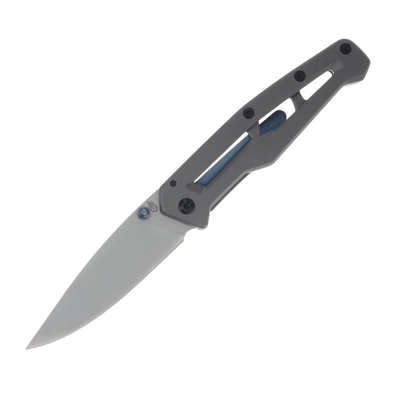 FISKARS Gerber 1069414 Folding Knife, 3-1/4 in L Blade, 1 in W Blade, Stainless Steel Blade, Gray Handle