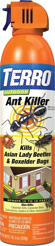 TERRO Terro T1700-6 Ant Killer, Liquid, Spray Application, Outdoor, 19 oz Aerosol Can