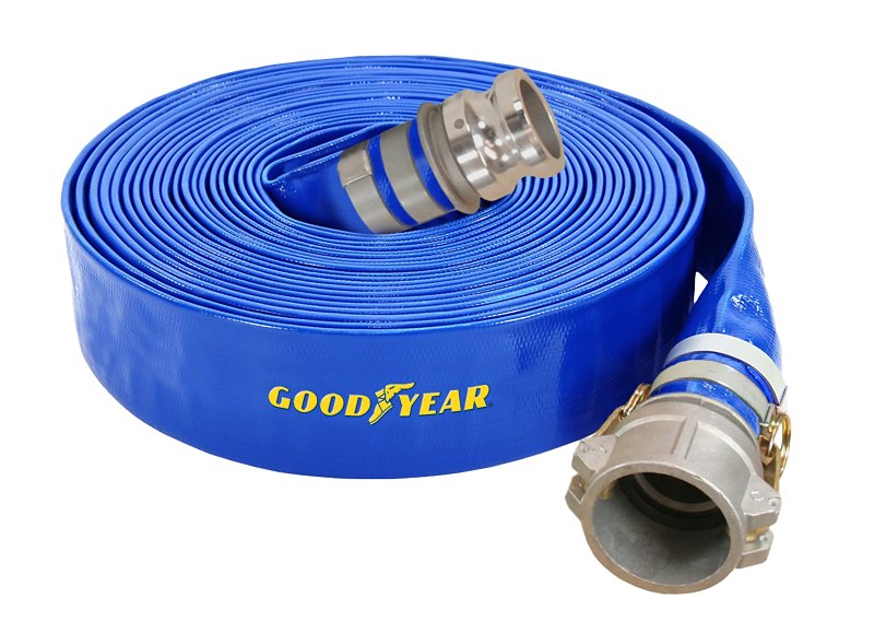 ABBOTT RUBBER Abbott Rubber 1148-2000-50-CE Water Discharge Hose, 50 ft L, Female x Male, PVC, Blue