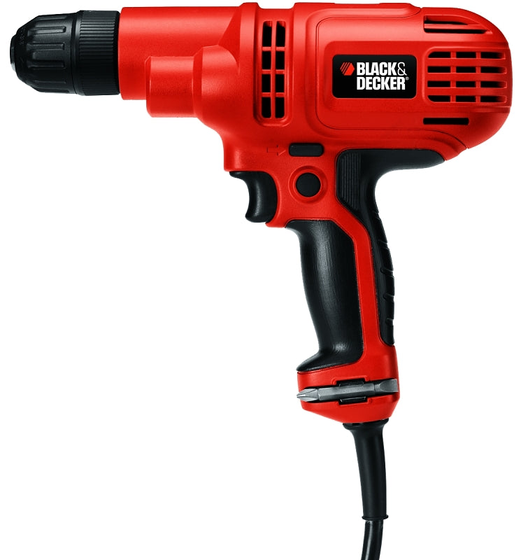 DEWALT Black+Decker DR260C/B Drill/Driver, 5.2 A, 3/8 in Chuck, Keyless Chuck, 8 ft L Cord