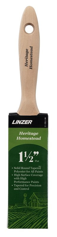 LINZER PRODUCTS Linzer HH1760-1.5 Varnish/Wall Brush, 1-1/2 in W, 2-1/4 in L Bristle, Polyester Bristle