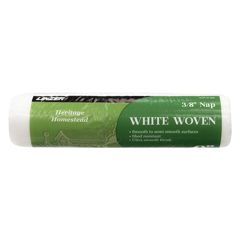 LINZER PRODUCTS Linzer HH RC 101 0900 Roller Cover, 3/8 in Thick Nap, 9 in L, White PAINT LINZER PRODUCTS