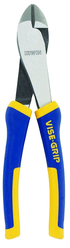 IRWIN Irwin 2078308 Diagonal Cutting Pliers, 8 in OAL, 1-1/8 in Jaw Opening, Blue/Yellow Handle, Cushion Grip Handle
