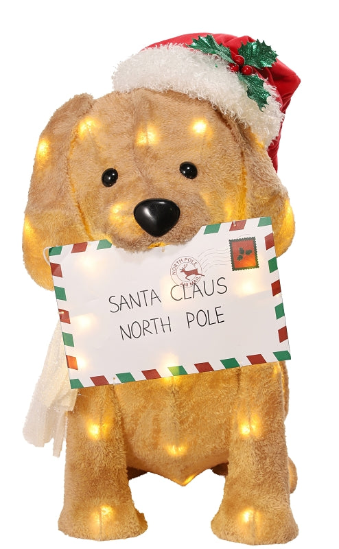 PULEO ASIA LIMITED Puleo Asia Limited 75-YD2042L Lighted Golden Retriever, LED, Warm White, 25 H in