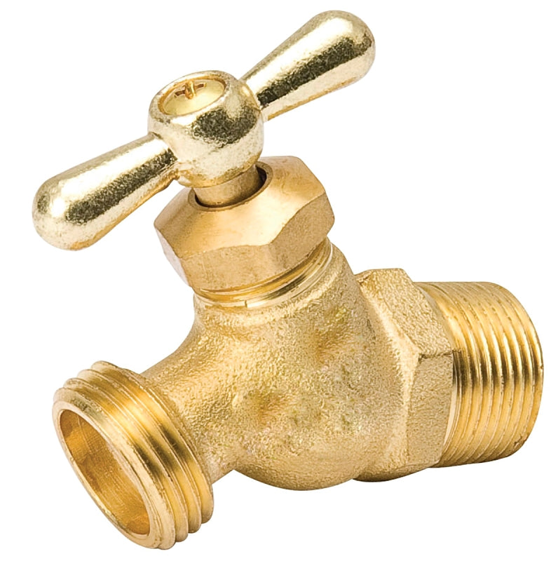 B & K INDUSTRIES B & K 102-304 Hose Bibb, 3/4 x 3/4 in, MPT x Male Hose, 125 psi, Antique, Brass Body PLUMBING, HEATING & VENTILATION B & K INDUSTRIES