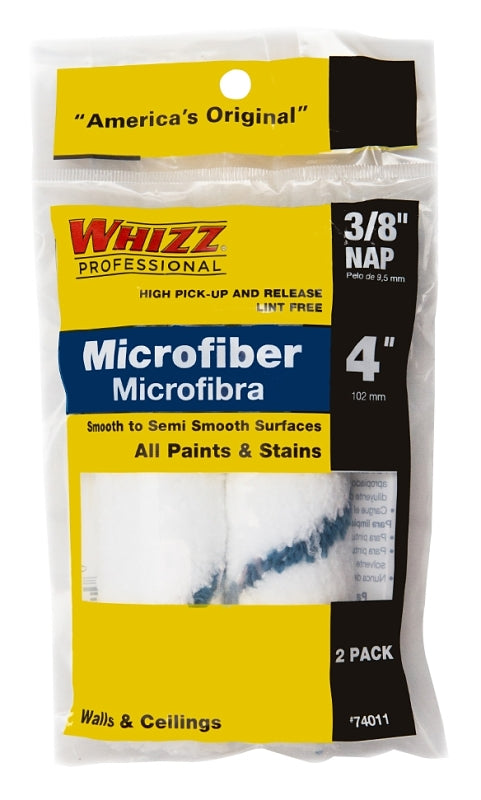 WHIZZ Whizz 74011 Roller Refill, 4 in L, Microfiber Cover