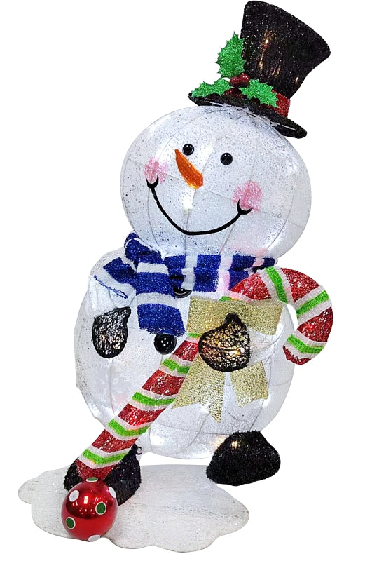 PULEO ASIA LIMITED Puleo Asia Limited 75-YD1038L Lighted Snowman, LED, Cool White/Warm White/Red, 32 H in