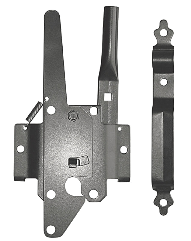 NUVO IRON Nuvo Iron DTPLUH/B Deluxe Traditional Post Latch with Ultimate Handle, 11 in L, 7 in W, Galvanized Steel, Black HARDWARE & FARM SUPPLIES NUVO IRON