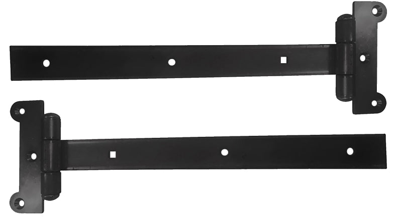 NUVO IRON Nuvo Iron SH12BLK/B Strap Hinge, Galvanized Steel, Black, Powder-Coated Satin, Screw HARDWARE & FARM SUPPLIES NUVO IRON