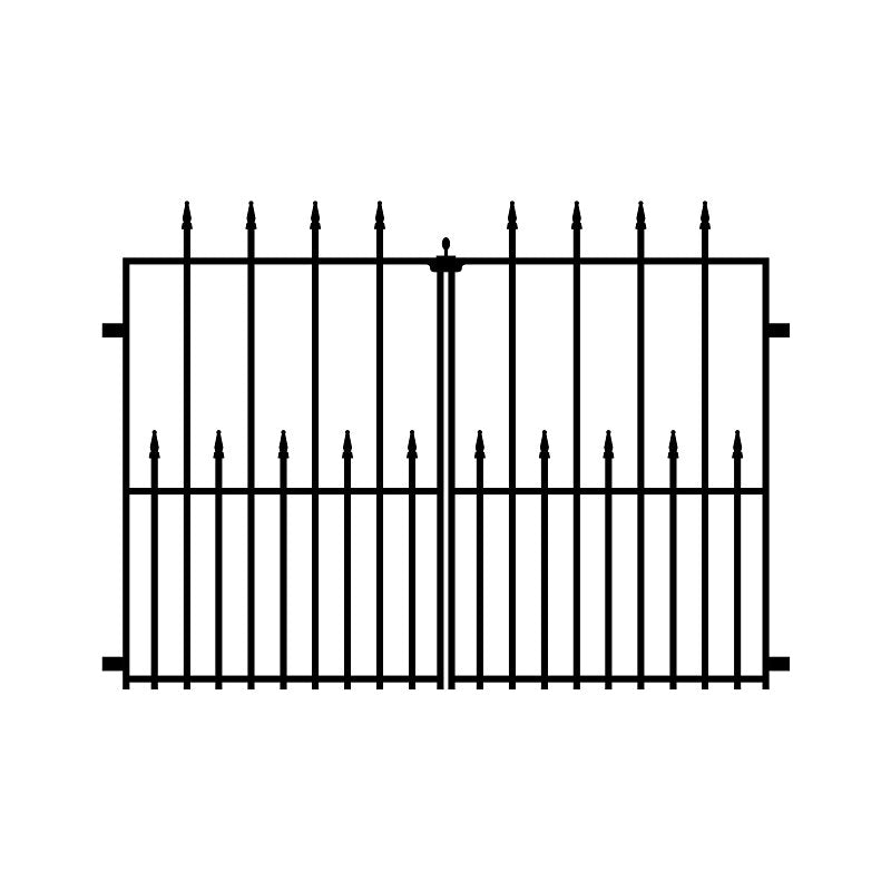 NUVO IRON Nuvo Iron TEDGQF2 Tiger Eye Double Gate, 48 in W Gate, 34 in H Gate, Metal Frame, Black HARDWARE & FARM SUPPLIES NUVO IRON