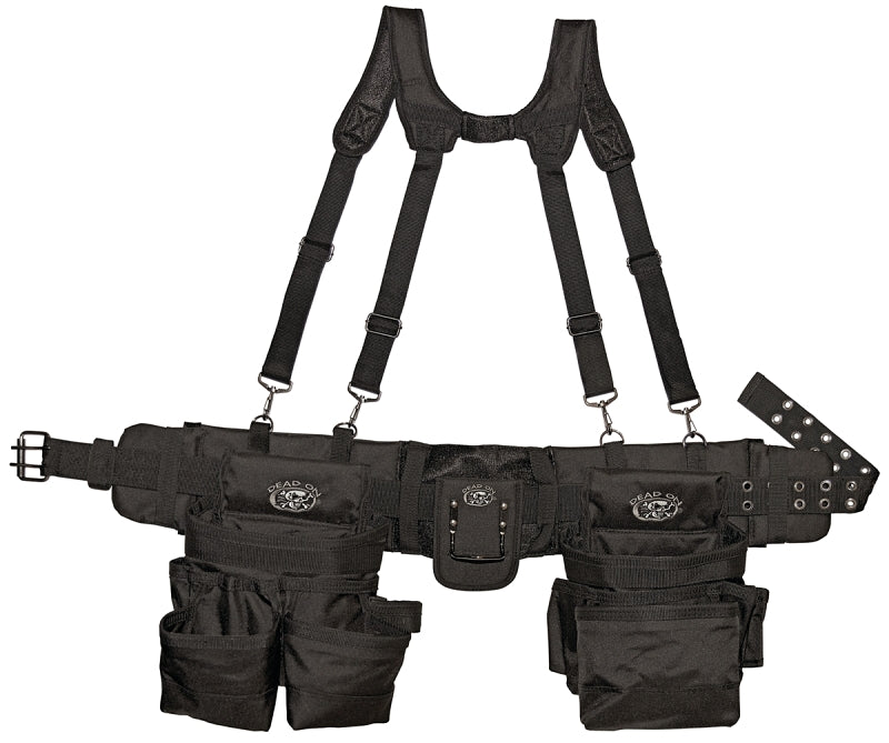 DEAD ON Dead On DO-FR Tool Rig with Suspenders, Poly Fabric, Black, 30-Pocket