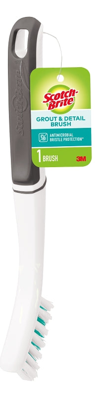 SCOTCH-BRITE Scotch-Brite 511P-6 Grout and Detail Brush, 3/4 in L Trim, Polypropylene Bristle, Blue/White Bristle, 1 in W Brush