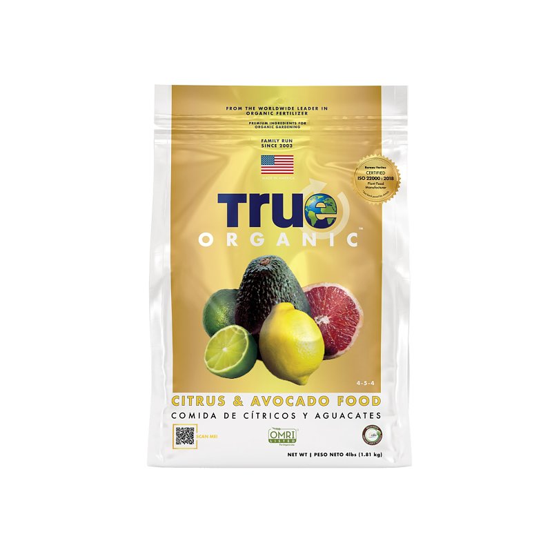 TRUE ORGANIC PRODUCTS I True ORGANIC R0014 Citrus and Avocado Food, 4 lb Bag, Granular, 4-5-4 N-P-K Ratio LAWN & GARDEN TRUE ORGANIC PRODUCTS I