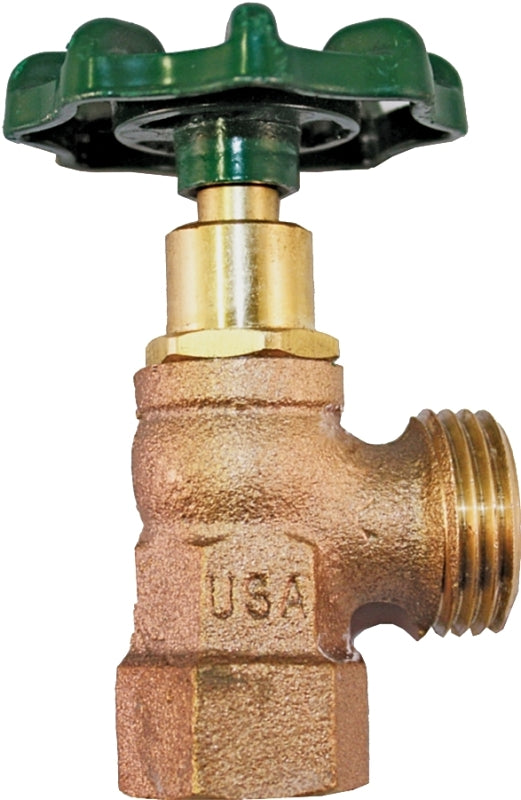 ARROWHEAD Arrowhead Brass 222LF Boiler Drain Valve, 1/2 x 3/4 in Connection, FIP x Hose, 125 psi Pressure, Bronze Body PLUMBING, HEATING & VENTILATION ARROWHEAD