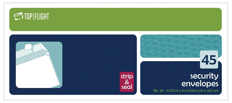 TOP FLIGHT Top Flight 6900136 Envelope, #10, Paper