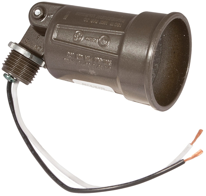 HUBBELL Hubbell 5606-7 Lamp Holder, Adjustable, Weatherproof, 5 in L x 2.094 in W x 2.094 in H Dimensions, 120 V, Bronze