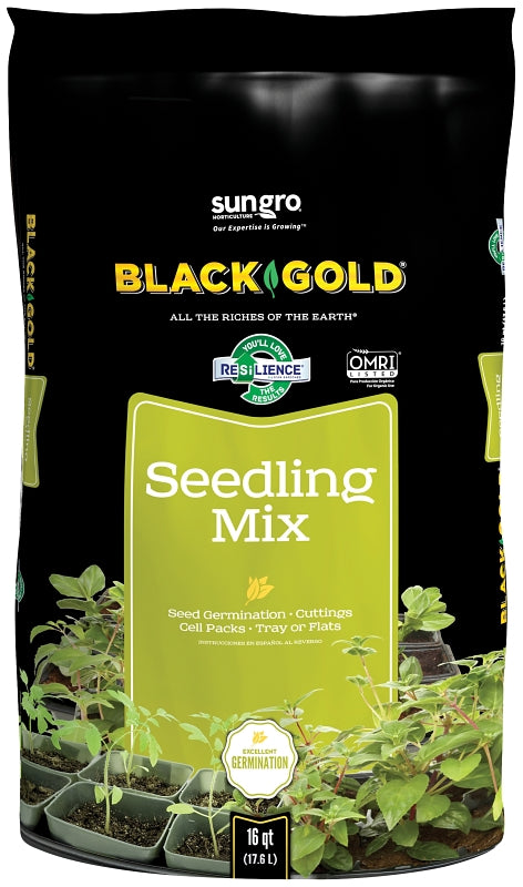 SUN GRO sun gro BLACK GOLD 1411002 16 QT P Seedling Mix, 16 qt Bag