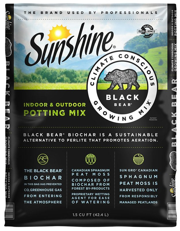 BLACK BEAR Sunshine Black Bear 132115.CFL001.5P Potting Mixture, 1.5 cu-ft Bag