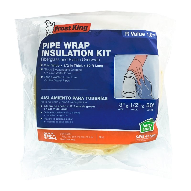 FROST KING Frost King V93H Insulation Kit, 42 in W, 0.75 mil Thick, 64 in L, Plastic, Clear