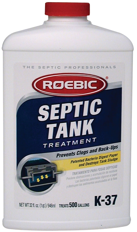 ROEBIC Roebic K-37 Septic System Treatment, Liquid, Straw, Earthy, Slightly Hazy, 1 qt Bottle PLUMBING, HEATING & VENTILATION ROEBIC
