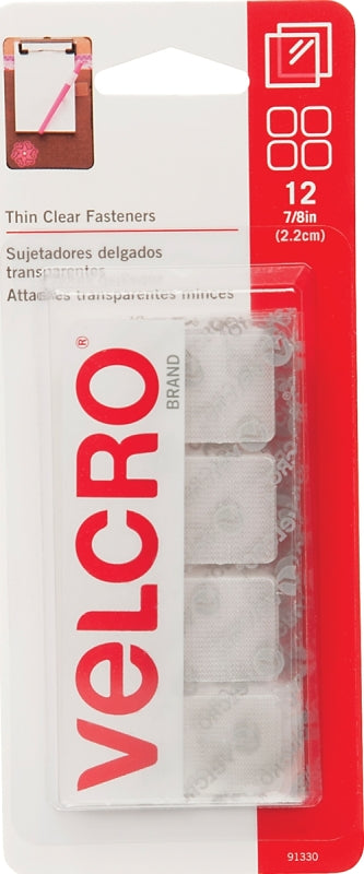 VELCRO BRAND VELCRO Brand 91330 Fastener, 7/8 in W, 7/8 in L, Clear HARDWARE & FARM SUPPLIES VELCRO BRAND