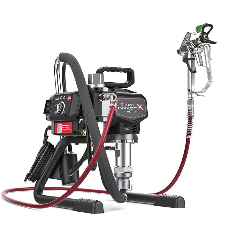 TITAN Titan IMPACT X 440 2429069 Skid Airless Paint Sprayer, 1.2 hp, 50 ft L Hose, 0.023 in Tip, 1/4 in Dia Hose