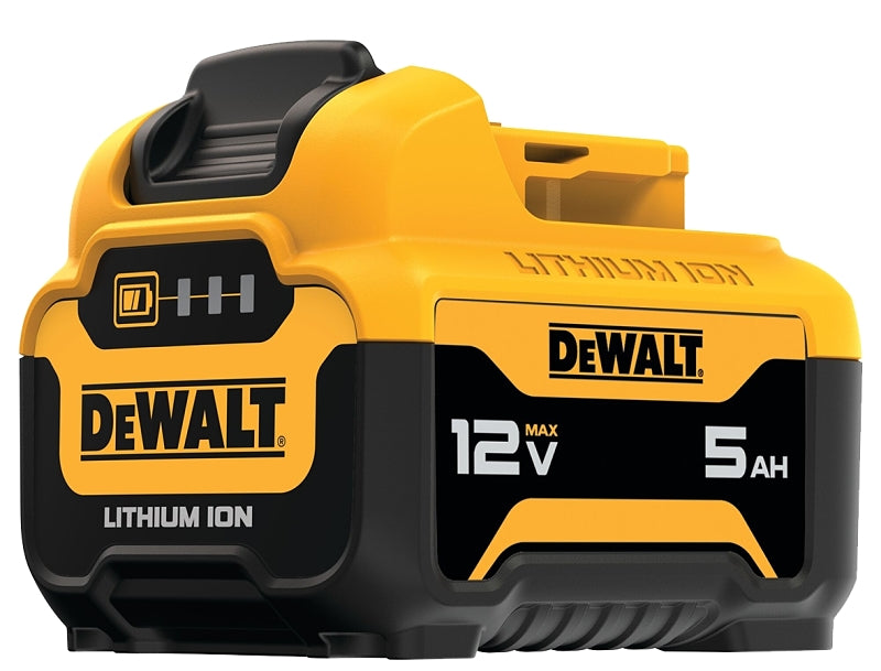 DEWALT DEWALT DCB126 Cordless Rechargeable Battery Pack, 12 V Battery, 5 Ah