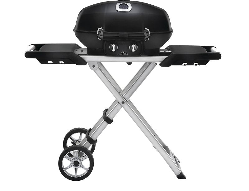 NAPOLEON GRILLS, WOLF S Napoleon TravelQ Pro PRO285X-BK Gas Grill with Scissor Cart, 12,000 Btu, Propane, 2-Burner, Stainless Steel Body OUTDOOR LIVING & POWER EQUIPMENT NAPOLEON GRILLS, WOLF S