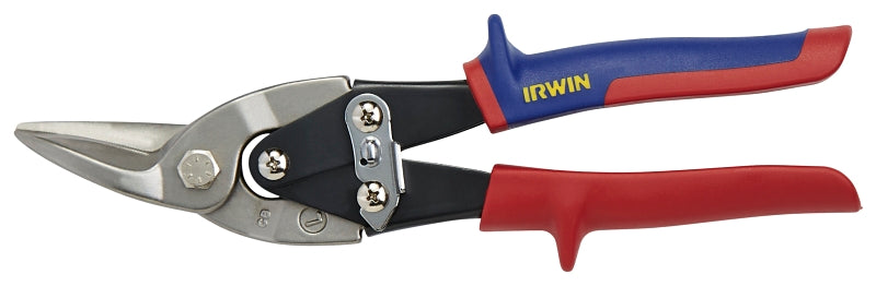IRWIN Irwin 2073111 Aviation Snip, 10 in OAL, 1-5/16 in L Cut, Straight Cut, Steel Blade, Double-Dipped Handle, Red Handle TOOLS IRWIN