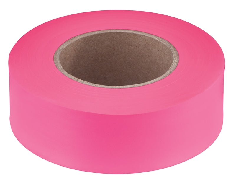 EMPIRE Empire 77-003 Flagging Tape, 200 ft L, 1 in W, Pink, Plastic TOOLS EMPIRE