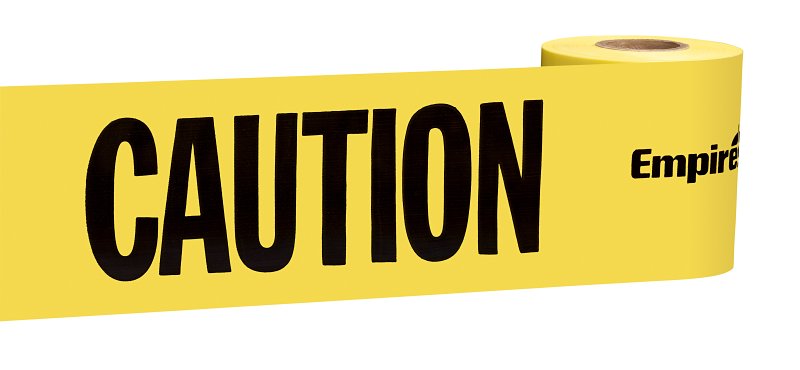 EMPIRE Empire 77-0201 Barricade Tape, 200 ft L, 3 in W, Yellow TOOLS EMPIRE