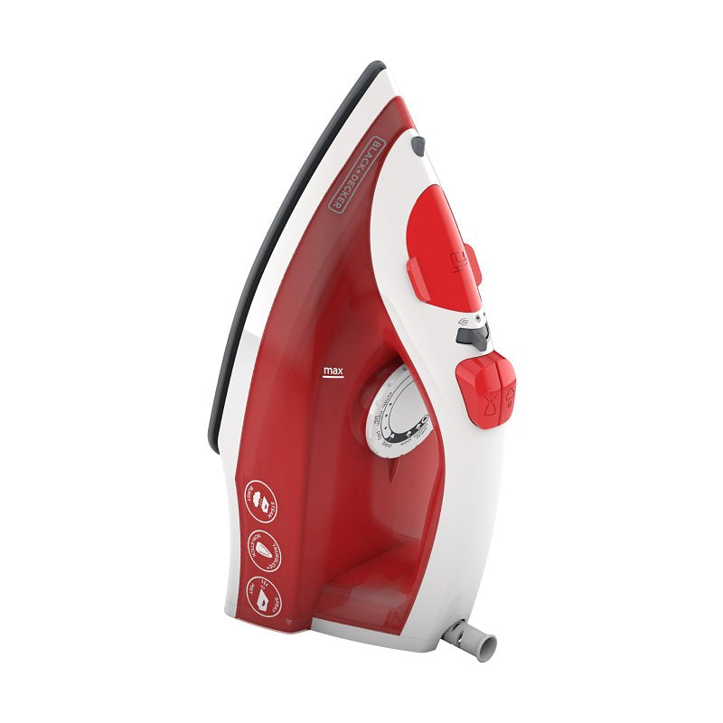 APPLICA CONSUMER PRODUCTS Black+Decker IR20VR-2 Variable Control Compact Steam Iron, 1200 W, Red