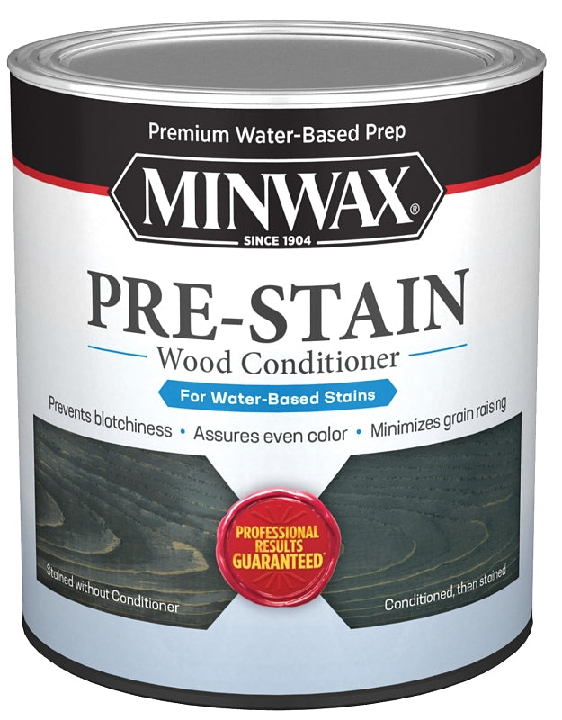 MINWAX Minwax 61851 Pre-Stain Wood Conditioner, 100 to 125 sq-ft Coverage Area, Water Base, Clear, Liquid, 1 qt Can PAINT MINWAX