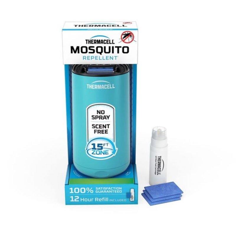 THERMACELL Thermacell MRPSB Patio Shield Mosquito Repeller, 15 ft Coverage Area, Glacial Blue Housing LAWN & GARDEN THERMACELL