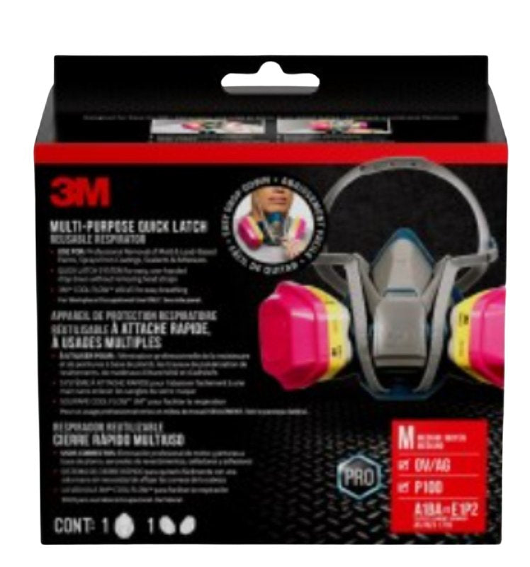 3M 3M Cool Flow Pro 65023QLHA1C-PS Multi-Purpose Respirator, Combination Cartridge, Gray CLOTHING, FOOTWEAR & SAFETY GEAR 3M