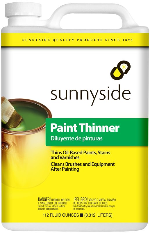 SUNNYSIDE Sunnyside 30588 Paint Thinner, Liquid, Petroleum, Solvent, Clear, 112 oz, Can