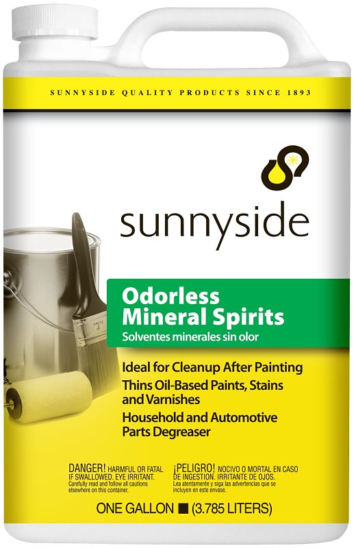 SUNNYSIDE Sunnyside 303G1 Mineral Spirit Thinner, Liquid, Petroleum, Solvent, Clear, 1 gal Can PAINT SUNNYSIDE
