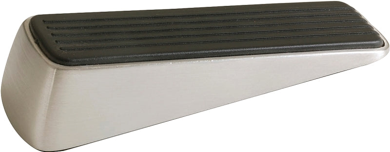 SHEPHERD Shepherd Hardware 3314 Wedge Door Stop, Rubber, Satin Nickel HARDWARE & FARM SUPPLIES SHEPHERD