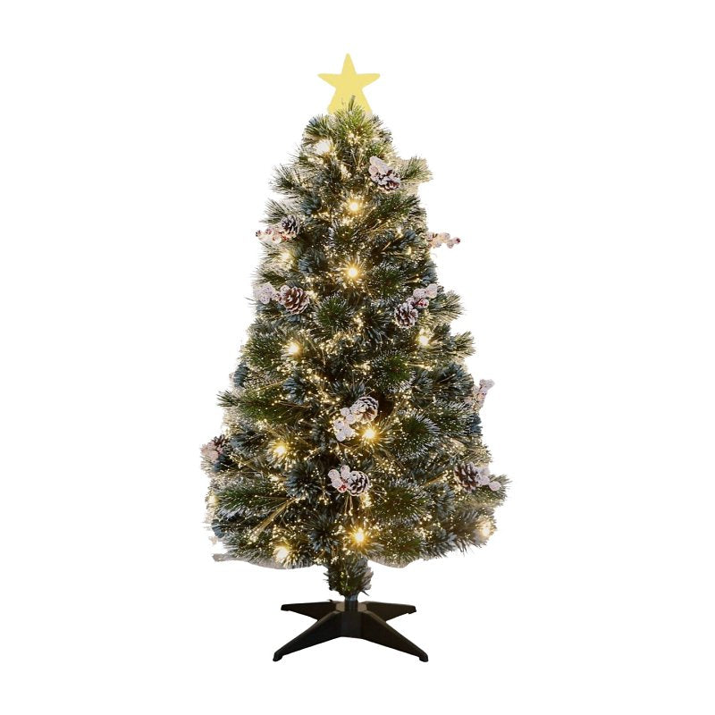 SANTAS FOREST Santas Forest 54950 Frosted Mixed Needle FO Tree, 5 ft H